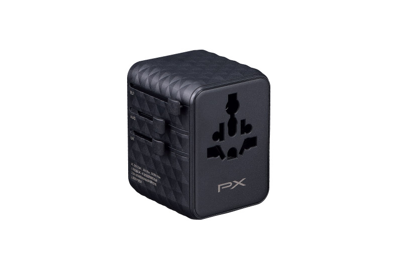 45W氮化鎵萬國轉接旅行插座(黑)