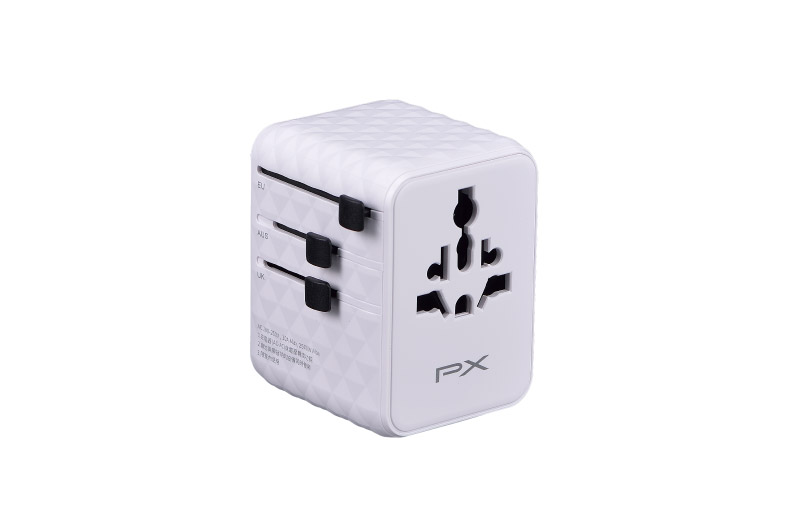 45W氮化鎵萬國轉接旅行插座(白)