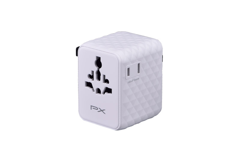 70W氮化鎵萬國轉接旅行插座(白)